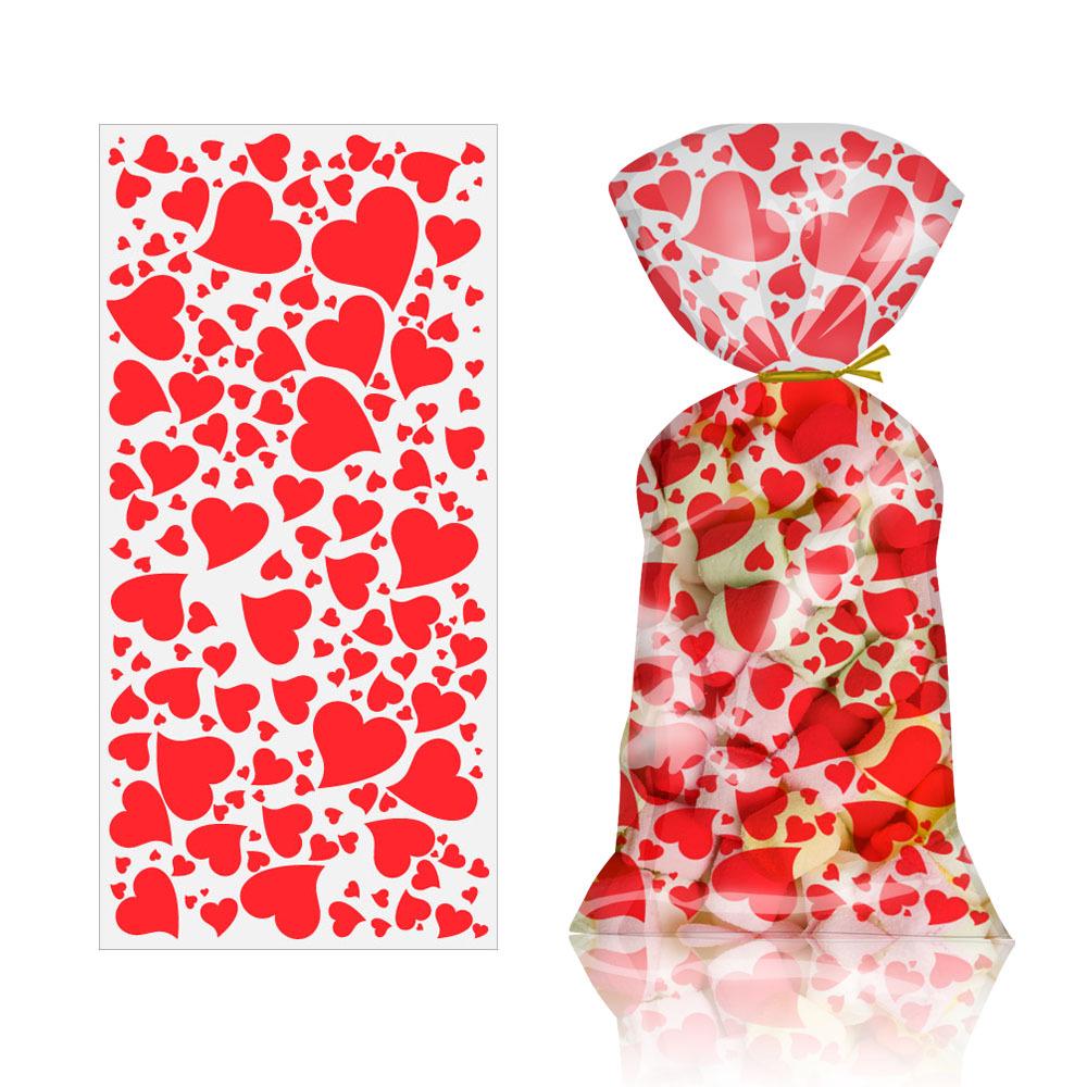 Qixi and Valentine's Red Heart Cupid's Arrow Pattern Candy Bag