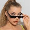 Small Rectangle Sunglasses Women Men Retro Narrow Frame Leopard Vintage Square Sun Glasses Punk Cat Eye