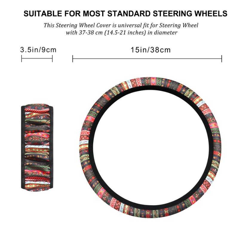 

Эластичная Нескользящая Дышащая Оплётка на Руль Автомобиля Дизайн в Национальном Стиле Автоаксессуар