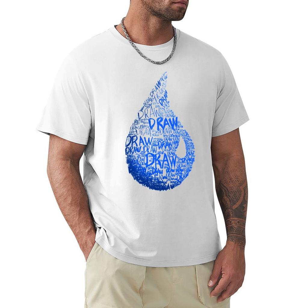 MTG Blue Mana Magic the Gathering Draw Sticker TShirt summer clothes cheap stuff anime shirts men