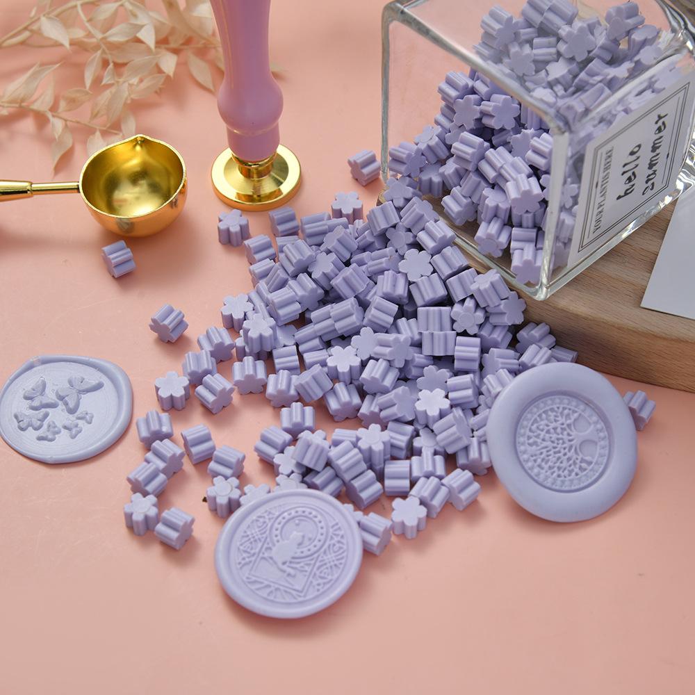 500G Cherry Blossom Shape Cute Fire Paint Wax Grains Student Handmade Creative DIY Decorative Gift Envelope Sealing Supplies