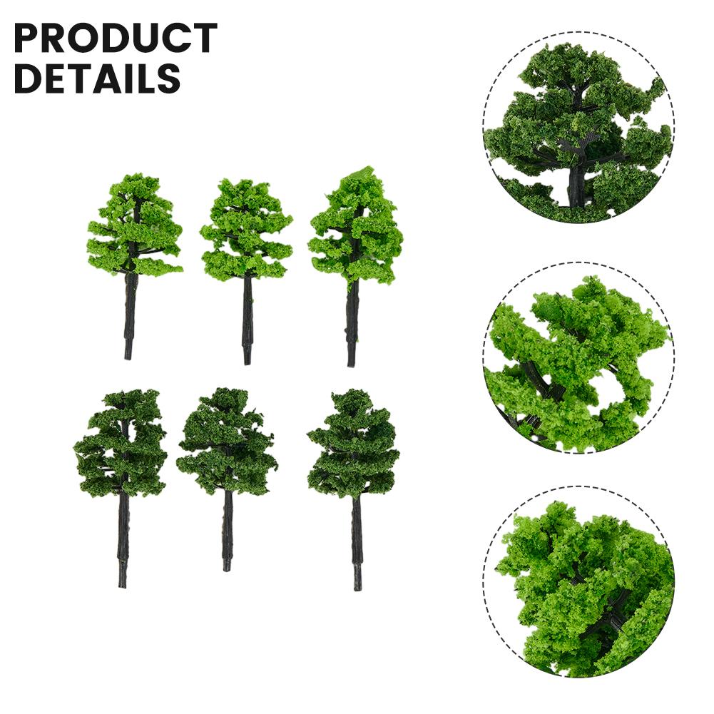 Trees Green 50mm Accessories Bushy Dark Green Decoration