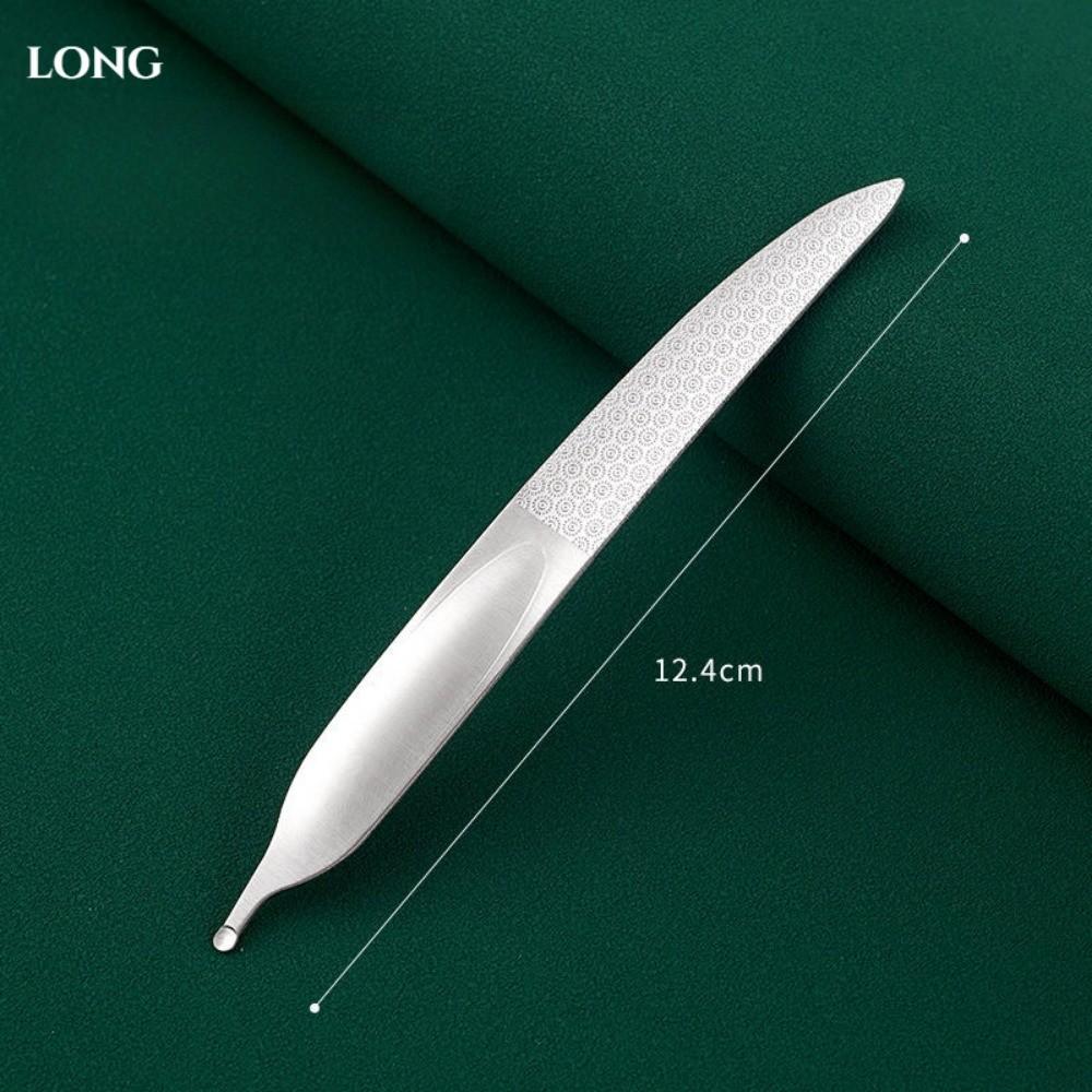 

Пилочки для нігтів з нержавіючої сталі Двосторонній наждачний папір для нігтів УФ гель-лак Салон Манікюр Педикюр Інструменти для догляду