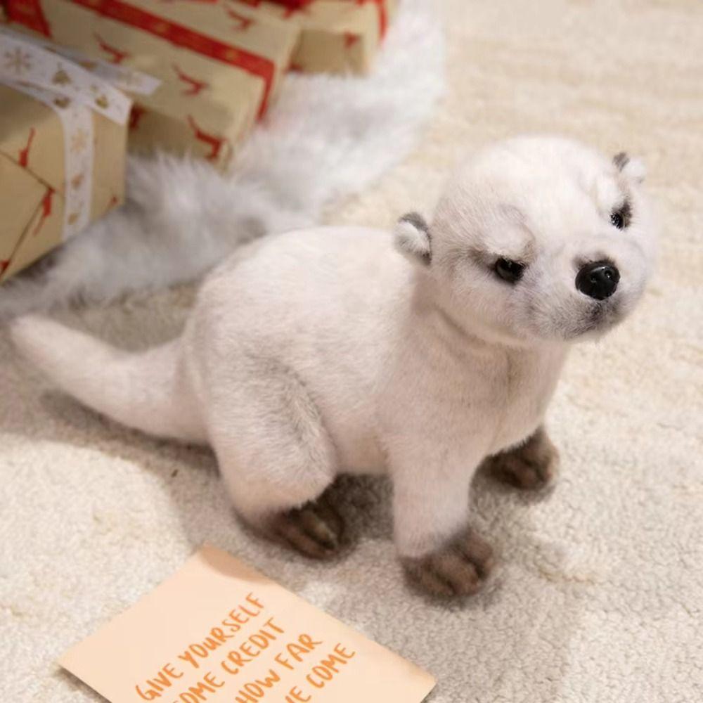 PP-Baumwolle Dickes Otter-Stofftierpuppen Weiches Simulations-Otter-Spielzeugpuppe Heimdekoration