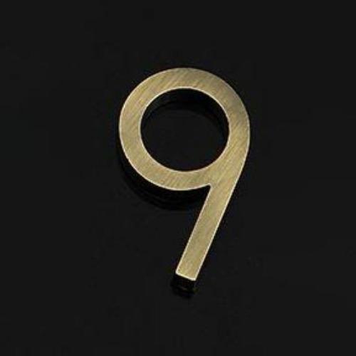 

6CM 0-9 Sign Number Plate Digits Sticker Door Address Hotel House Modern Number Bronze 6Cm bronze