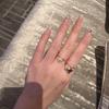 New Hot Brand Vintage Women's Rings Luxury Jewelry For Women Diamond Rose Gold Designer Fashion Pure 925 Silver Lady Party Rings