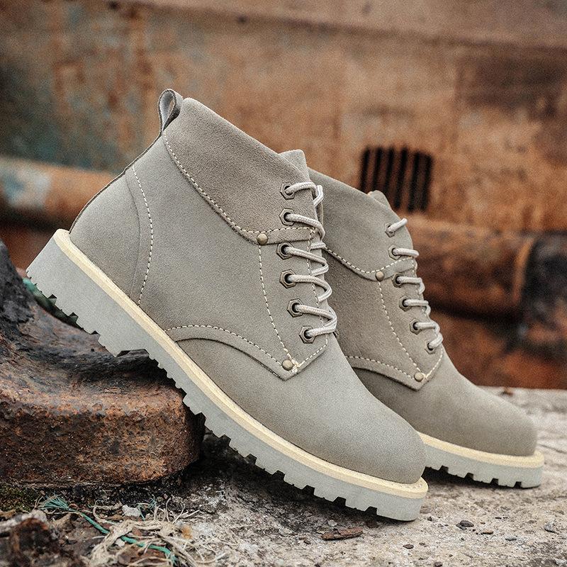 Martin Boots Men'S British Tooling Shoes Leather Short Boots Outdoor Desert Boots Women'S Boots Waterproof Locomotive Boots Men'S Boots