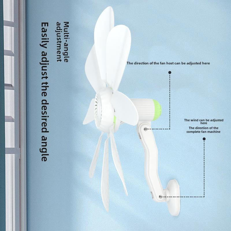 Yangzi Wall-Mounted Fan: Small Electric Fan for Home, Dorm, and Kitchen, No Drilling Required