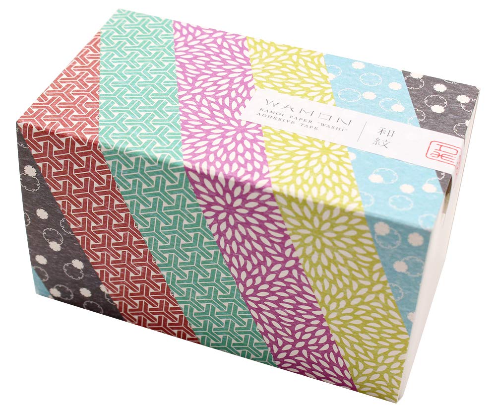 

Kamoi Kakoshi Masking Tape mt Japanese Pattern Four 15mm x 10m set MT06P004 - 6-roll