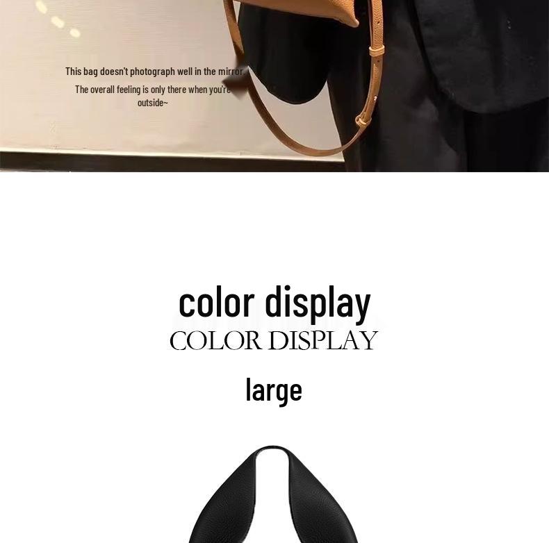 Francouzská luxusní kabelka z pravé kůže ve tvaru knedlíku - Retro evropský a americký design