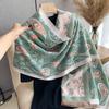 Scarf Women'S Versatile Long Scarf Imitation Cashmere Cashew Flower Shawl Women'S Scarf
