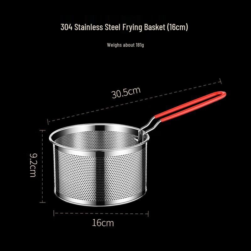 

Шанци 16 см 304 Нержавеющая сталь Корзина для жарки Дуршлаг