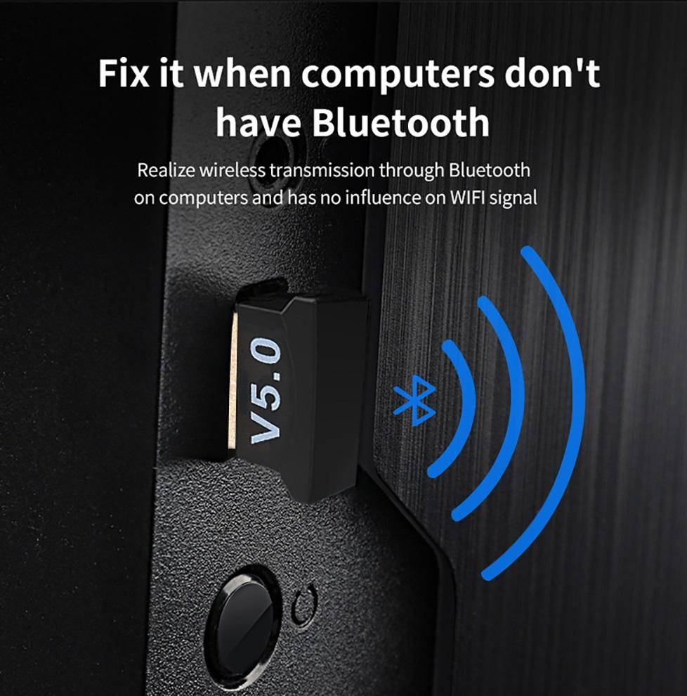 Wireless USB Bluetooth 5.0 Adapter Dongle Music Sound Receiver Transmitter For Computer PC Laptop Mouse