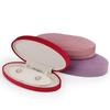 Oval Pearl Necklace Packaging Box High-end Sense Gift Box for Mother Earrings Chain Storage Flannel Jewelry Box