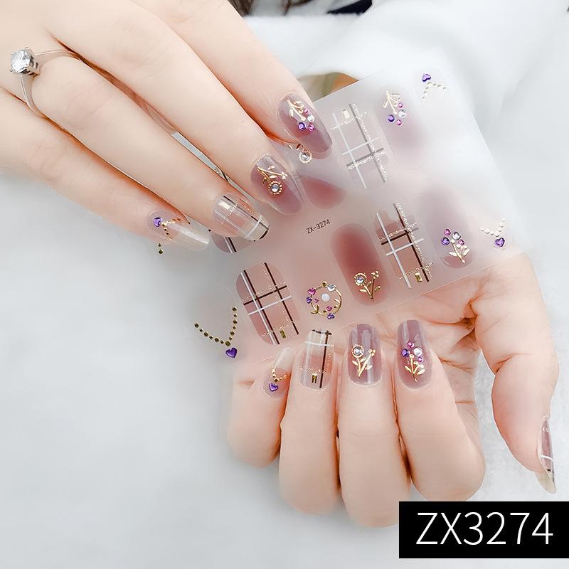 Chinese Style New Year Nail Art Stickers Cartoon 3D Imitation Diamond Hot Stamping Christmas Holiday Nail Stickers