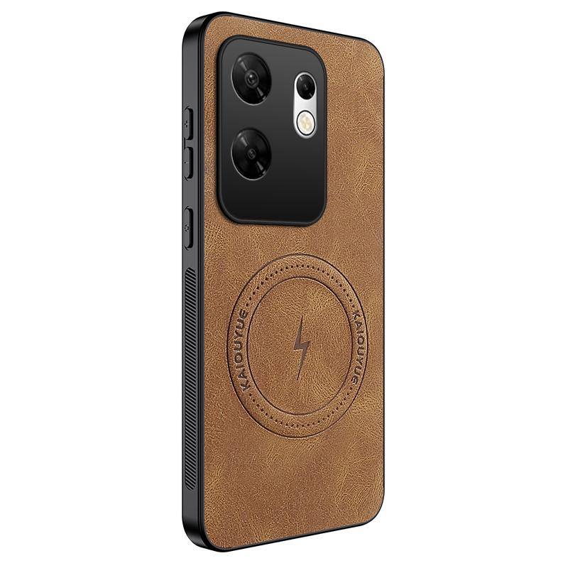 

For Infinix Zero 30 New Style Magnetic Leather Matte Phone Case For Infinix Zero 30 Shockproof Bumper Soft Cover Zero 30 4G 5G Infinix Zero 30 5G коричневый