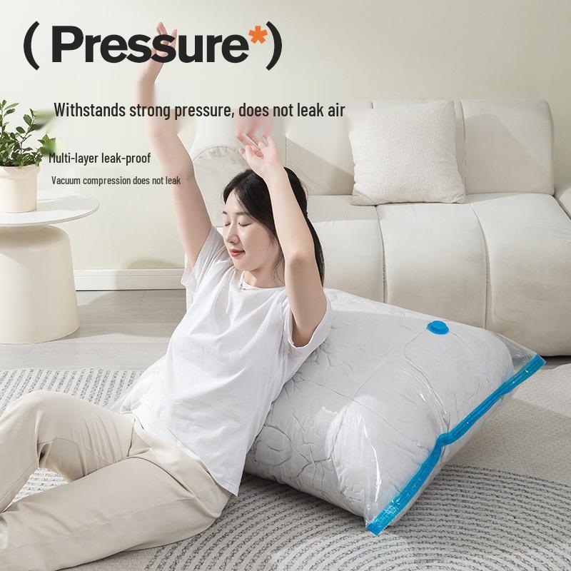 Transparent Vacuum Sealing Compression Storage Bag for Down Jackets and Quilts