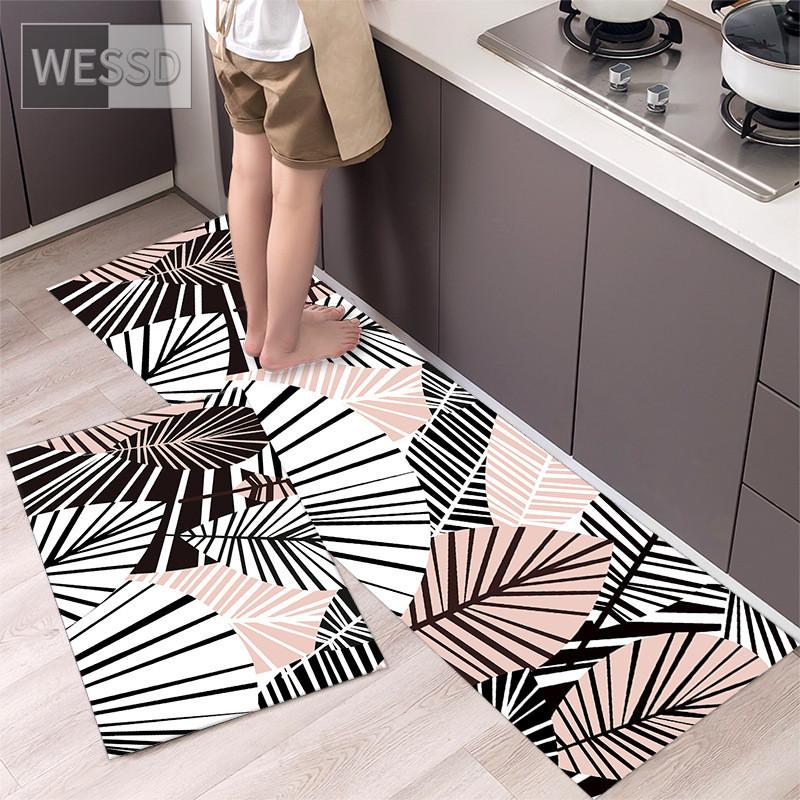 Kitchen Runner Rug Set Farm Style 40X60CM 40X120CM 2 Piece Bathroom Mat Set Non-slip Absorbent Washable Doormat Indoor