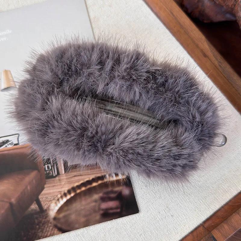 

Ретро Плюшевый Зажим-краб Леди Осень Зима Большая Заколка для волос для Женщин Квадратная Широкая Акриловая Заколка Зажим-уточка Модный Головной убор