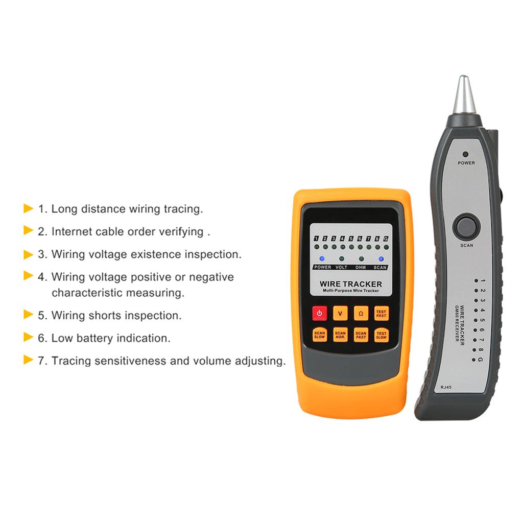 Handheld Cable Finder Tool GM60 Rapid LAN-Cable Tester Cable Tracker Detector