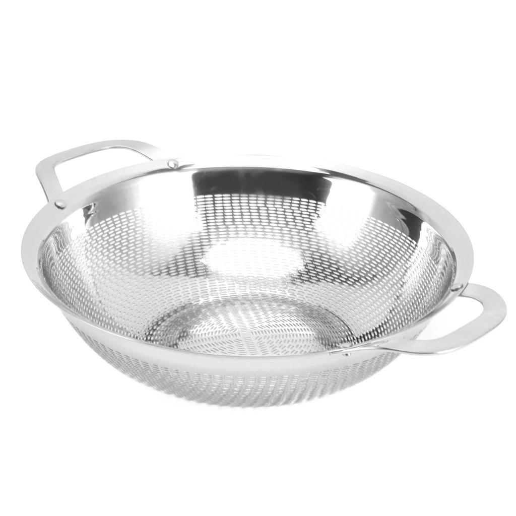 Stainless Steel Colander Multipurpose Mesh Strainer Baskets Fruit Vegetable Drain Basket with Handles for Kitchen Supply