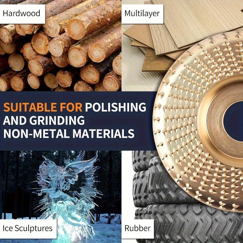 3pcs Wood Carving Discs Set for Grinding Shaping Polishing Premium Durable Woodworking Tools, Alloy Steel Material