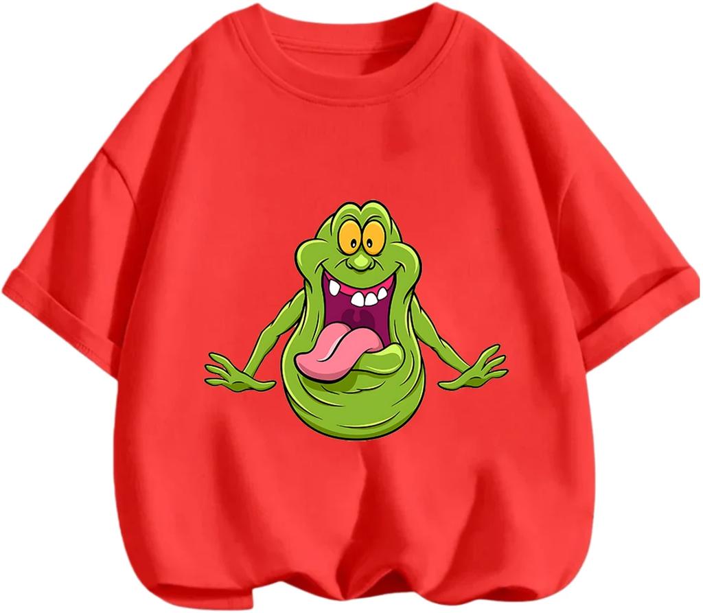 Summer Kids Crew Neck Short Sleeve T Shirt Ghostbusters Classic Cartoon Print Casual School Daily Wear Boys Girls 3 14 Yearss