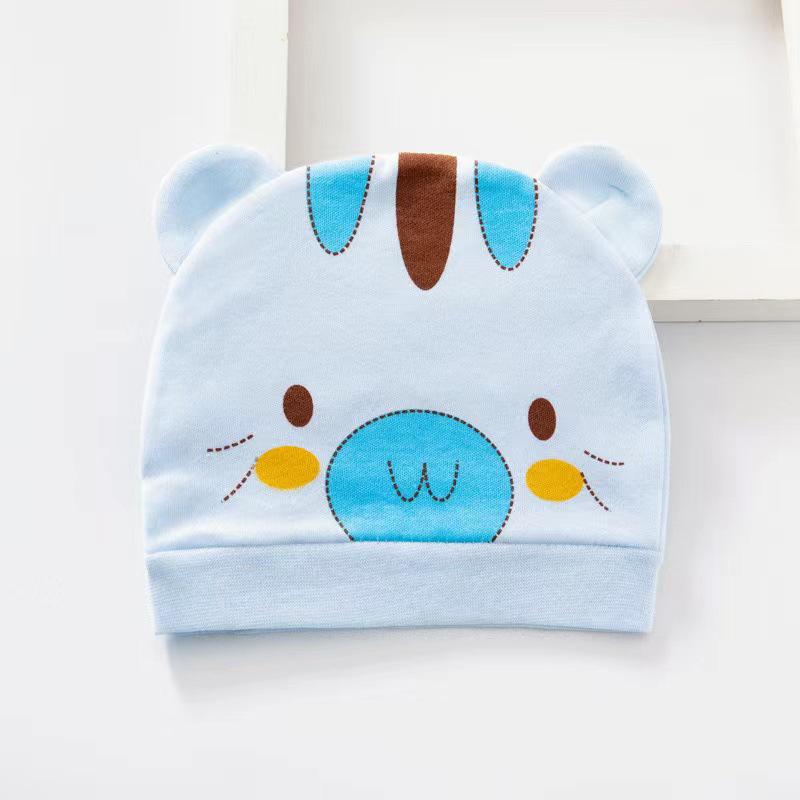 Infant Pure Cotton Hat: Single Layer, 0-3 Months, Spring/Summer/Autumn Protection