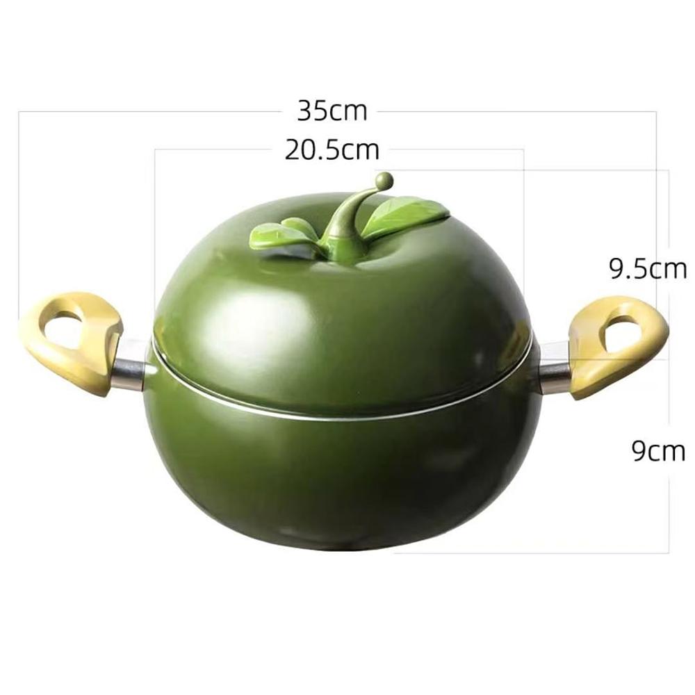 

Creative fruit soup pot, Non-stick fry pan for complementary food, Dual ear composite bottom saucepan, Household stockpot, 20cm 2.5L