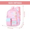 Kids Backpack Lightweight Waterproof Rainbow Backpack Large Capacity Cute School Bag for Teenagers Children Elementary Students (Rainbow Pink)
