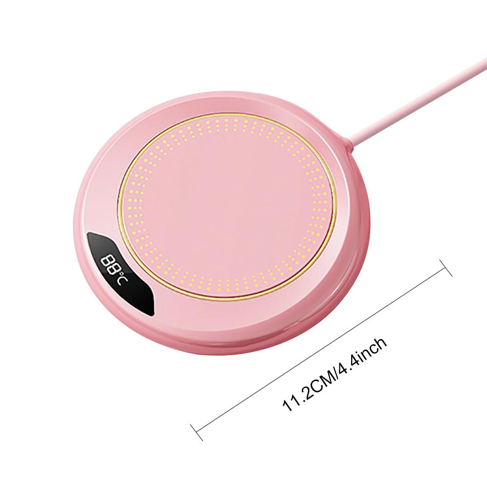 

Портативный подогреватель чашек для молока, чая, воды, коврик для подогрева воды, умный коврик с постоянной температурой для чая, воды, для использования в офисе и дома 80x40 cm&Round розовый