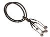 Soka Gakkai Prayer Beads Tea Wood with Eight Leaves Mark Paulownia (mala Beads) (in Box) (shaku Size)