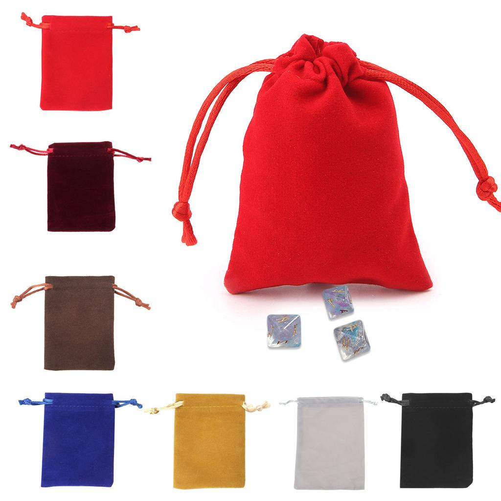 Velvet Dice Bag Tarots Drawstring Bags Jewelry Bag High Quality Flannel Gift Bag 13x18cm/5.12x7.08in