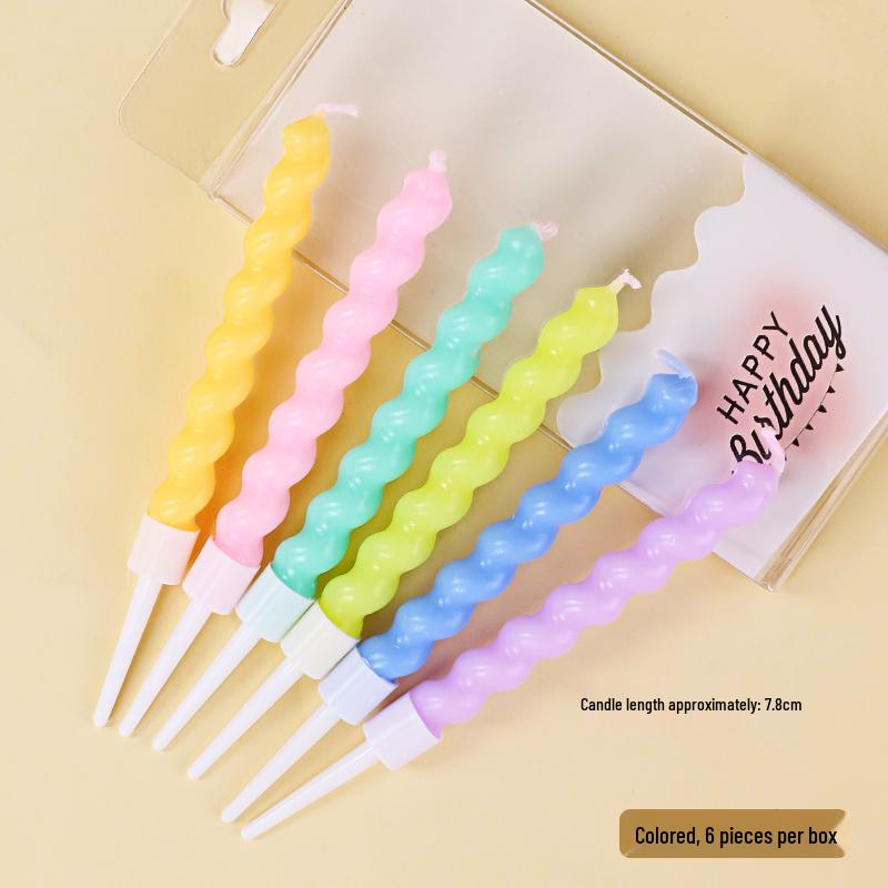 Curved Spiral Birthday Cake Candles - Creative Decorative Ornaments