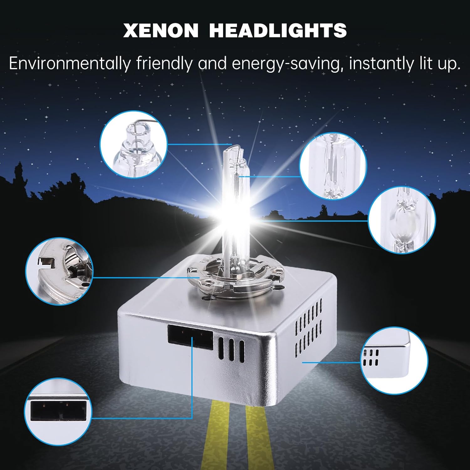

1PC Xenon HID Headlight Bulb D5S 12V 35 Watts 9285410171 Headlamp Bulb 13594523 Compatible with A3 A4 A6 Q3 Q7 S3 S4 S6 Silverado Sierra Terrain