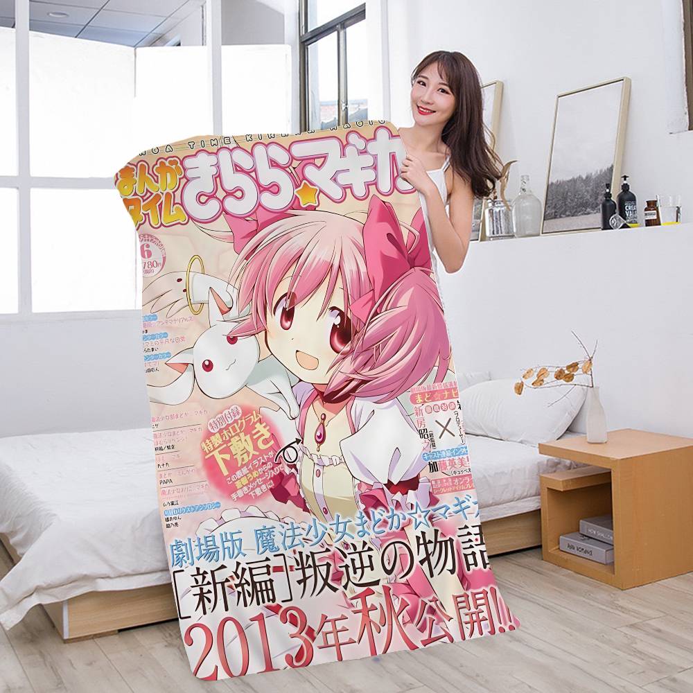

Puella Magi Madoka Magica Anime Beach Towel For Kids Bath Towel Pool Towel Vacation Gift Picnic Towel Party Gift W30*H60(CM)