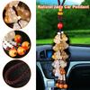 Chinese Agate Jade Bead Tassel Pendant Car Creative Lucky Gift Home Car Hanging Accessories Decor Auto Interior Men Women