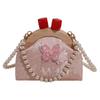 Summer embroidery small bag women's new fashion bamboo joint portable mouth gold bag pearl chain messenger bag
