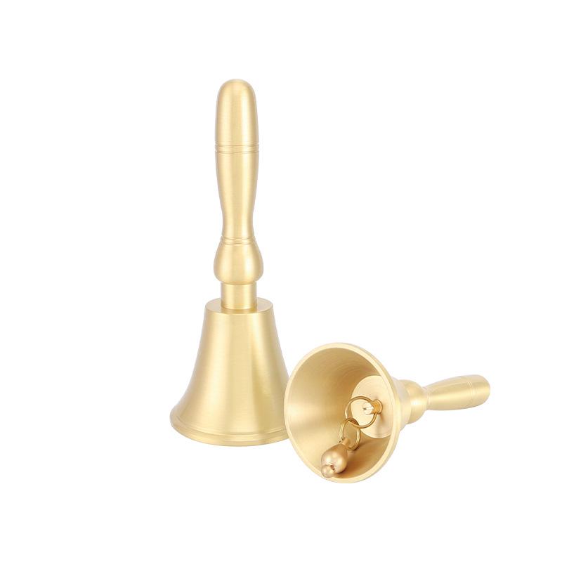 Gold Hand-Crank Brass Bells: Small & Large Vajra, Mealtime, Serving, Class, Reminder