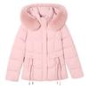 Removable Cap Cotton-padded Coat Women's Short Winter Thickened Big Fur Collar Jacket