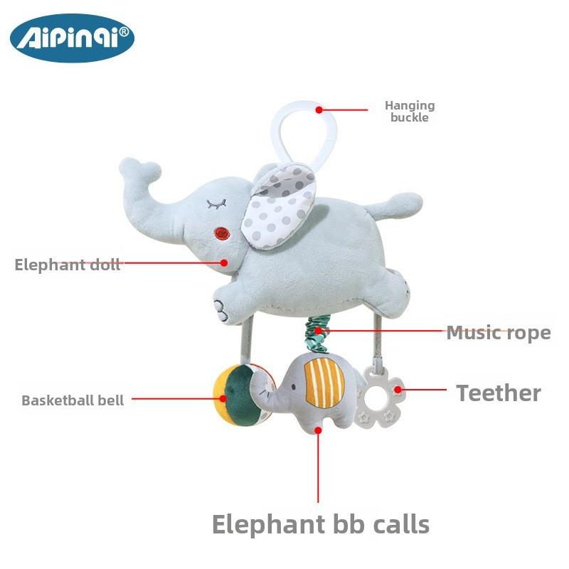 Hedgehogs Elephants Plush Baby Rattle Toy With Hanging Clip For Infant Development And Sensory Stimulation