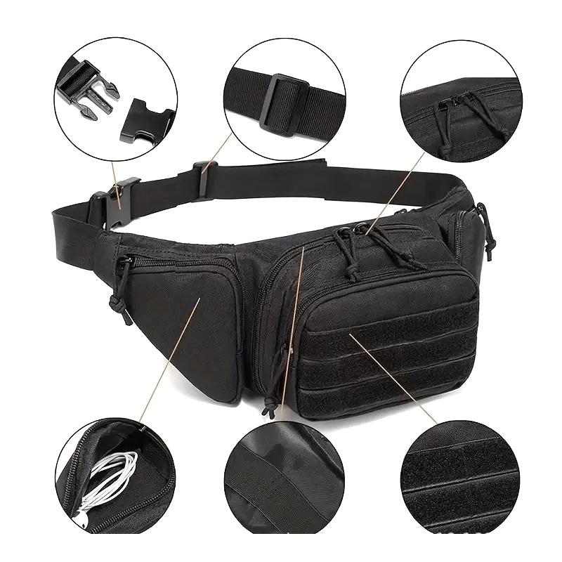 Tactical Multi-Function Waist Pack Fanny Packs For Men Nylon Shoulder Hiking Mobile Phone Bag Sports High-Capacity Waist Bag