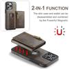 2in1 Removable Leather Card Holder Magsafe Phone Case for iPhone 14 15 13 12 11 Pro Max Plus Magnetic Wallet Shockproof Cover