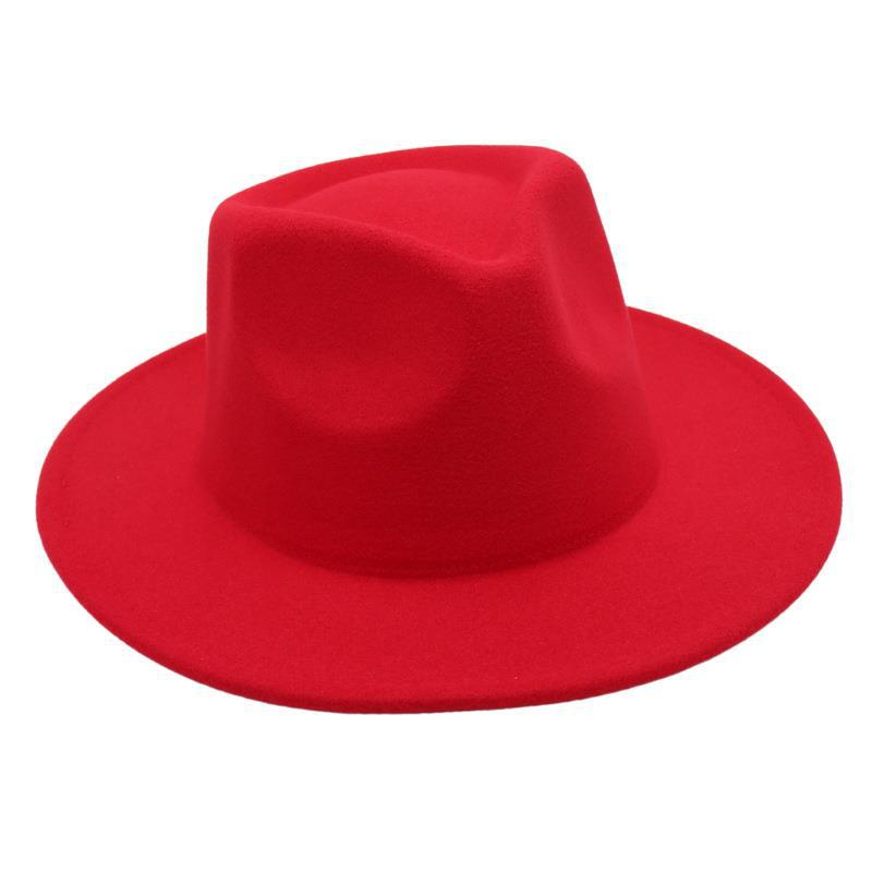 Zylinder Einfarbig Jazzhut Herren- und Damenfilzhut Retro-Hut Plüschhut Wollhut