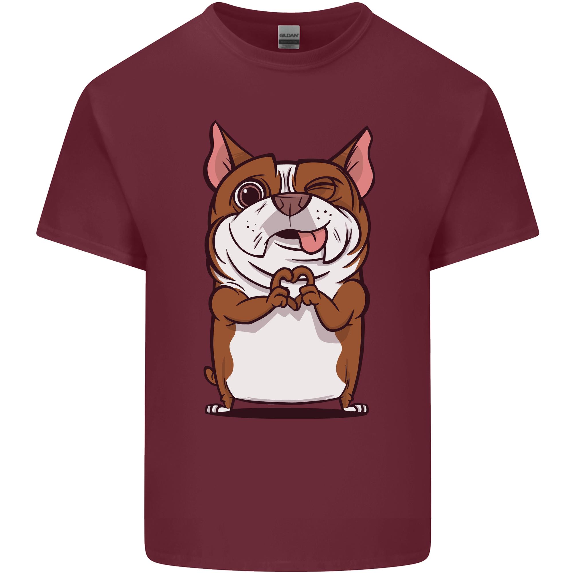 A Cute Dog With a Heart Sign Unisexs Light Cotton TShirt S