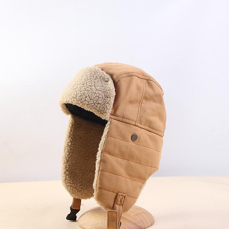 Women's Winter Lei Feng Hat Men's Winter Fleece Lined Thickened Warm Ear Flap Windproof Hat for Cycling Skiing Northeast Winter Hat