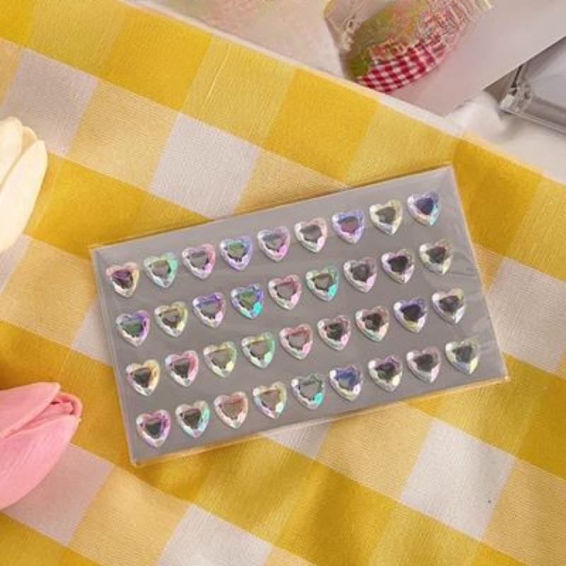 Shining Diamond Crystal Stickers Love Girl Laser Phone Stickers Children Girls 3D Stereoscopic Small Stickers