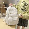 Women's Backpack Campus Large Capacity Backpack Student Schoolbag with Coin Purse
