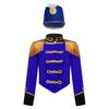 Girls Circus Ringmaster Costume Set with Jacket Hat Stand Collar Long Sleeve Fringe Epaulet