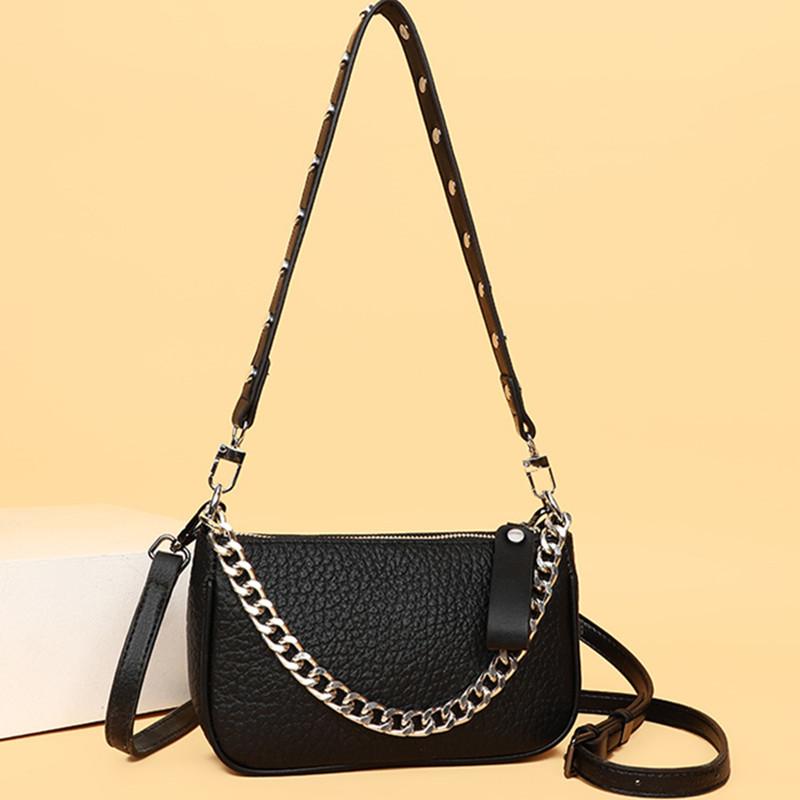 Genuine Leather Shoulder Bag for Women High Capacity Leather Designer Messenger Bags